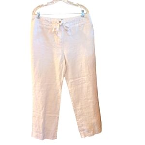 Charter Club Classic Fit lined linen slacks, size 14, GUC